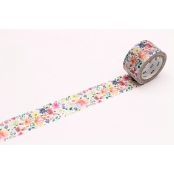 Masking Tape MT BlueBelleGray Fleurs Zinnia 2,4cm x 7m