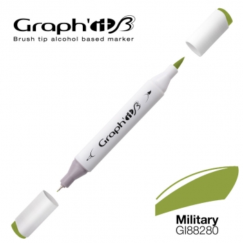 GI88280 - 3700010007163 - Graph\'it - Marqueur manga à l’alcool Graph\'it Brush 8280 Military