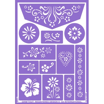GT41599 - 3700010415999 - Grim\'tout - Pochoir de maquillage pour enfant Fleurs - 5