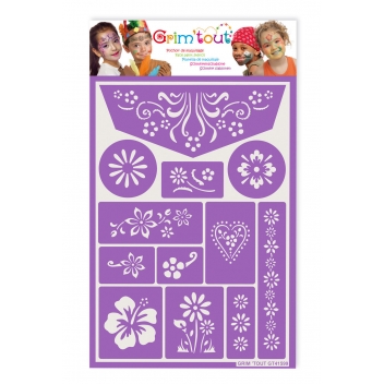 GT41599 - 3700010415999 - Grim\'tout - Pochoir de maquillage pour enfant Fleurs