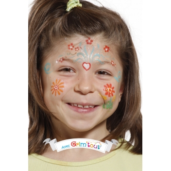 GT41599 - 3700010415999 - Grim\'tout - Pochoir de maquillage pour enfant Fleurs - 2