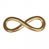 Breloque en métal Symbole infini Doré