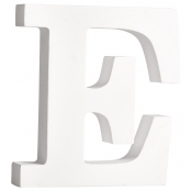 Lettre E MDF Blanc 11 cm