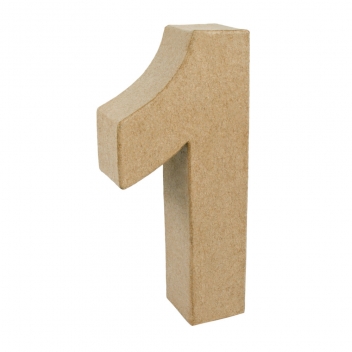 71727000 - 4006166755255 - Rayher - Chiffre en papier mâché 15cm Chiffre 1