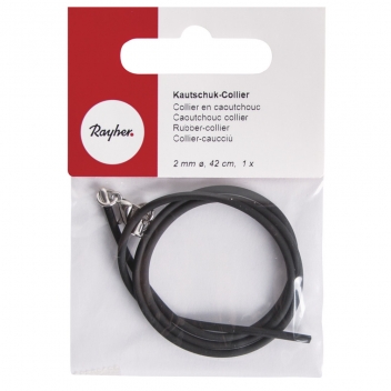 2140400 - 4006166718328 - Rayher - Collier en Caoutchouc Ø 2 mm 42 cm Sans nickel