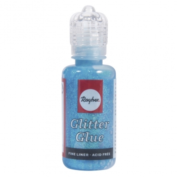 33841356 - 4006166129681 - Rayher - Colle pailletée irisée Bleu clair 20 ml - 2