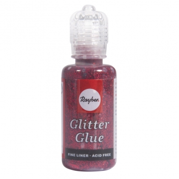 33840290 - 4006166129216 - Rayher - Colle pailletée métallique Rouge vin 20 ml - 2