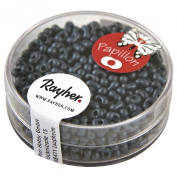 14142411 - 4006166106651 - Rayher - Perle Rocaille Papillon Pétrole 2 x 4 mm 18 g - 2