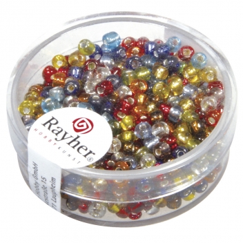 1405549 - 4006166598777 - Rayher - Perle rocaille garniture argentée Assortiment Ø2,6mm16 g - 3