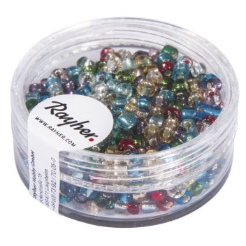 1405549 - 4006166598777 - Rayher - Perle rocaille garniture argentée Assortiment Ø2,6mm16 g - 2