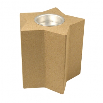7160500 - 4006166259869 - Rayher - Bougeoir Étoile Ø16 cm insert alu Ø6,1 cm Papier mâché - 2