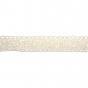 Ruban dentelle en coton Beige 2,3 cm x 2,5 m
