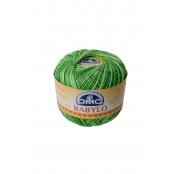 Fil à crocheter Babylo Gross. 10 - Col. 114 - Vert dégradé