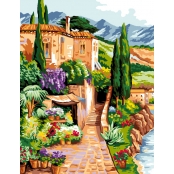 Canevas antique 50x65 cm Vacances