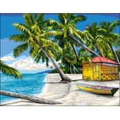 Canevas antique Les Antilles Rafael Angelo 50x65cm