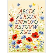 Canevas antique ABC aux champs 32x50cm