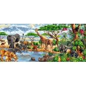 Canevas antique Africa Mimo Verdé 65x130cm