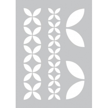 226610 - 3471052266107 - Graine créative - Pochoir adhésif 29 x 20 cm Géométrie florale - France - 3