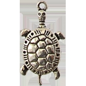 Breloque en métal Tortue Argenté