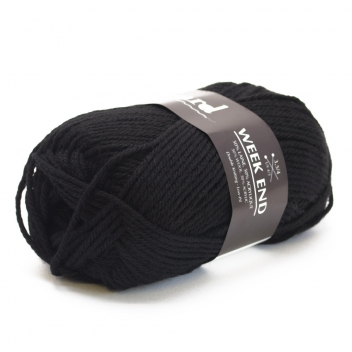 WEEK-END-1210 - 3660779380115 - Plassard - Laine à tricoter Week End 1210 Noir 50% Laine