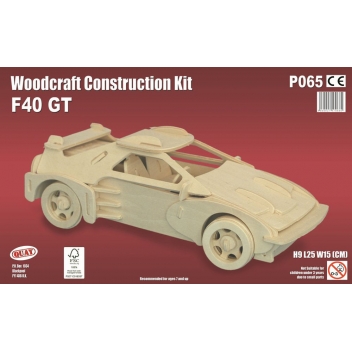 P065 - 5060027570660 - Quay - Maquette en bois Voiture de course (F40 GT) - 2