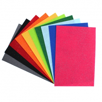 L186964 - 3701385301207 - Sodertex - Feutrine pailletée 20x29cm Assort. 10 coupons - 6