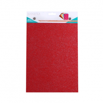 L186964 - 3701385301207 - Sodertex - Feutrine pailletée 20x29cm Assort. 10 coupons