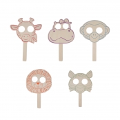 Masques en bois à customiser 30 x 22 cm 10 pièces