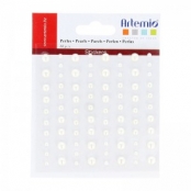 Perle de pluie Demi-Perles Blanches Autocollantes 5 mm 80 pièces