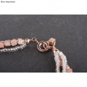 Anneau fendu 7mm Or rose 10 pièces
