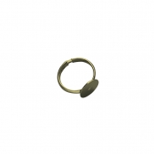 Bague à décorer avec rondelle 12mm Doré 2 pièces