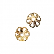Capuchon filigrane 6mm Doré 25 pièces