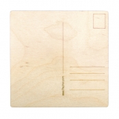 Carte postale en bois 14,8 cm 2 pièces