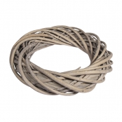 Couronne en osier balayé Gris argenté 30cm