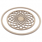 Disque en bois Dreamcatcher 13 cm Anneau 18 cm