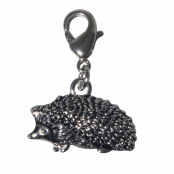 Breloque Hérisson en métal argenté 1,9x1cm