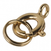 Fermoir à ressort 7mm Doré 4 pièces
