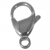 Fermoir carabinier en acier inox Argenté 12mm