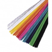 Fil chenille Assortiment Arc-en-ciel 10 couleurs