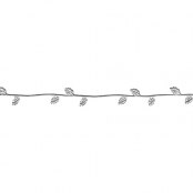 Galon en cire 21 cm Argenté 2 pièces