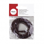 Lanières rondes en cuir 2mm Brun foncé 100 cm 2 pièces