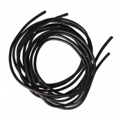 Lanières rondes en cuir 2mm Noir 100 cm 2 pièces