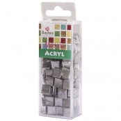 Mosaïque acrylique 1 cm Métallique Argenté brillant 205 pièces 50 g