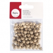Perles en bois brut 8mm 100 pièces