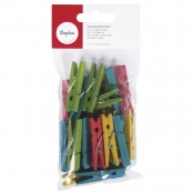 Mini Pinces à linge en bois 4,5 cm Nature 24 pièces