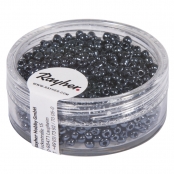 Perle rocaille Garniture argenté 2 mm Hématite 17 g