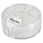 Perle rocaille 2,6mm transparent lustré Argenté 17 g