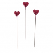Épingle déco Coeur Rouge 5,5 cm 50 pièces