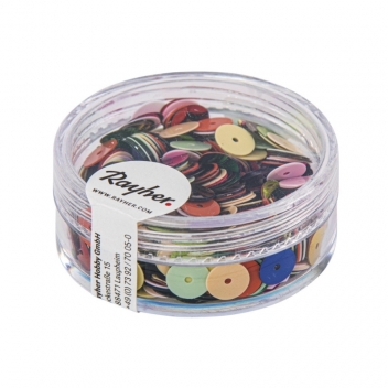 3931249 - 4006166726415 - Rayher - Sequins Assortiment Ø6 mm Lisses 6 g Lavable - 3