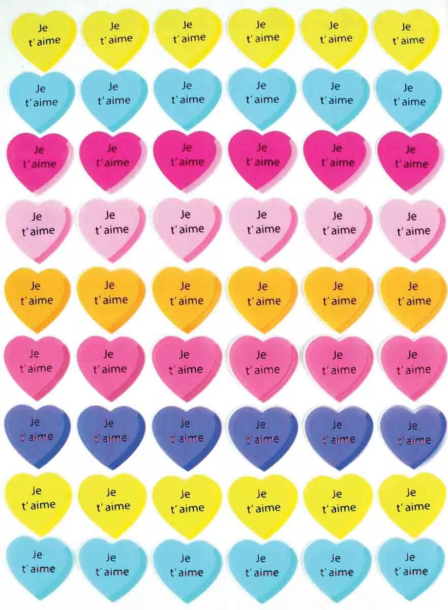 Stickers coeur je t'aime 2...